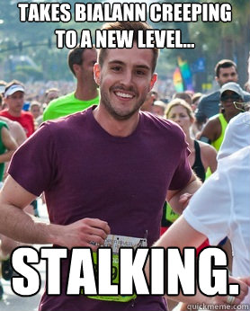 Takes Bialann creeping to a new level... stalking. - Takes Bialann creeping to a new level... stalking.  Ridiculously photogenic guy