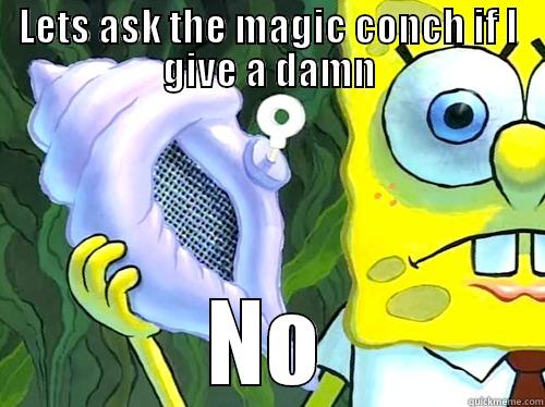 LETS ASK THE MAGIC CONCH IF I GIVE A DAMN NO Misc