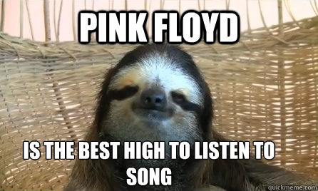 pink floyd is the best high to listen to song - pink floyd is the best high to listen to song  Chill sloth