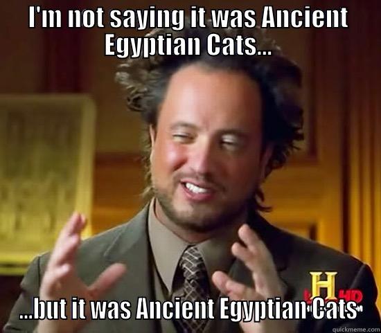 I'M NOT SAYING IT WAS ANCIENT EGYPTIAN CATS... ...BUT IT WAS ANCIENT EGYPTIAN CATS Ancient Aliens