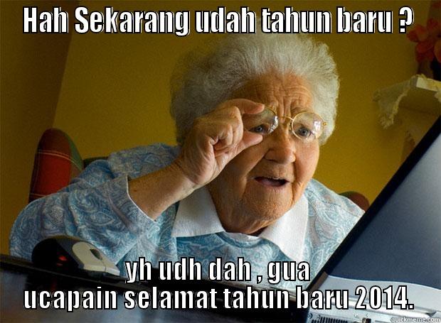 HAH SEKARANG UDAH TAHUN BARU ? YH UDH DAH , GUA UCAPAIN SELAMAT TAHUN BARU 2014. Grandma finds the Internet