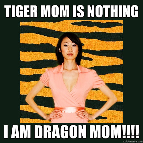 TIGER MOM IS NOTHING I AM DRAGON MOM!!!!  Tiger Mom