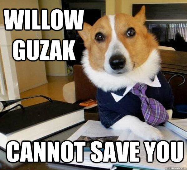 Willow Guzak Cannot save you  Lawyer Dog