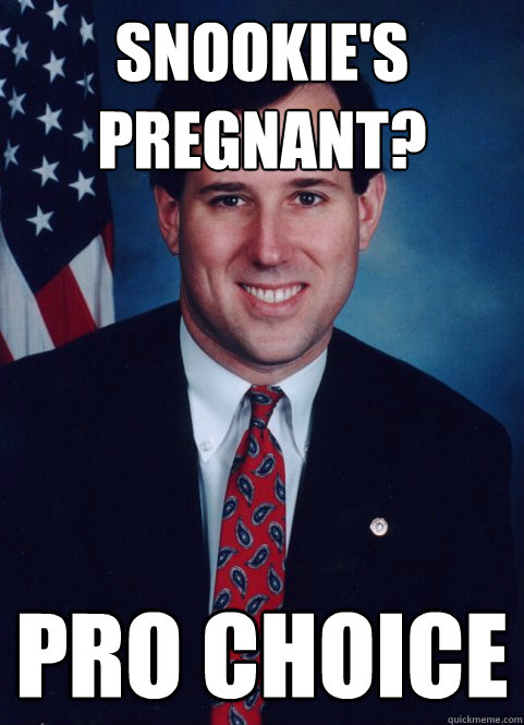 Snookie's Pregnant? pro choice  Scumbag Santorum