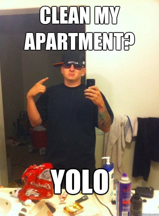 Clean my apartment? YOLO - Clean my apartment? YOLO  This Guy Guy