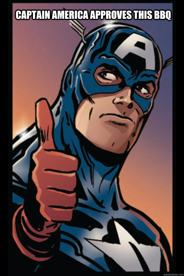 Captain America approves this bbq - Captain America approves this bbq  july 4th bbq