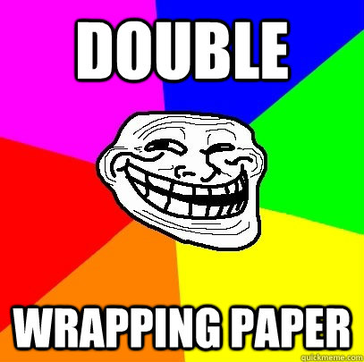 double wrapping paper  Troll Face