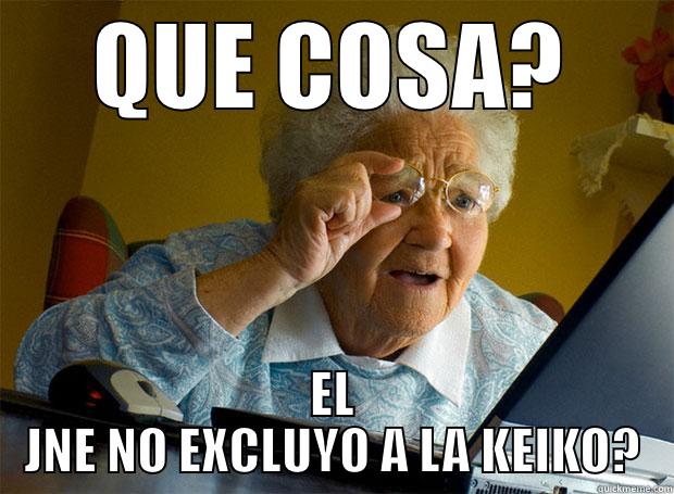 QUE COSA? EL JNE NO EXCLUYO A LA KEIKO? Grandma finds the Internet