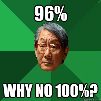 96% why no 100%? - 96% why no 100%?  High Expectations Asian Father