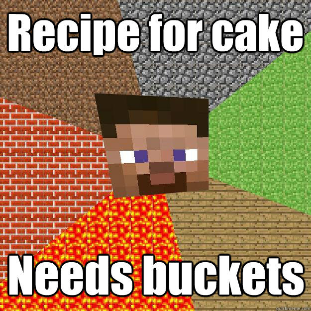 Recipe for cake Needs buckets  Minecraft