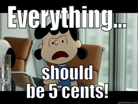 EVERYTHING... SHOULD BE 5 CENTS! Misc