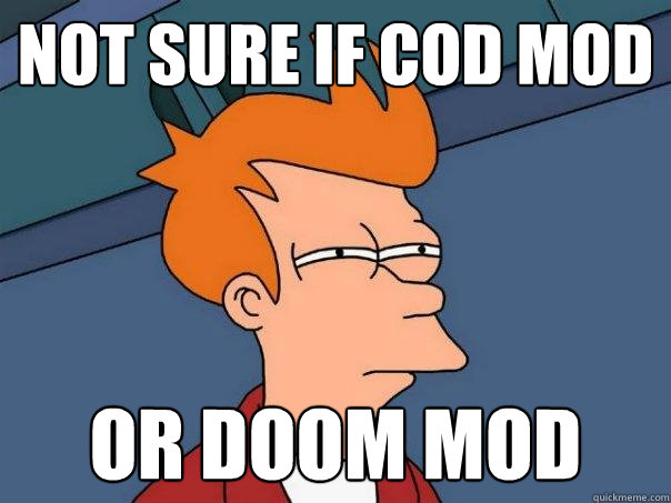 not sure if cod mod Or doom mod  Futurama Fry