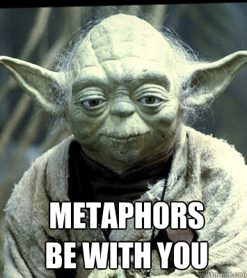 metaphors 
be with you - metaphors 
be with you  Yoda