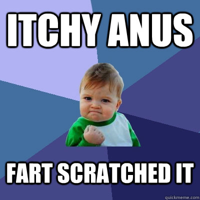 itchy anus fart scratched it  Success Kid