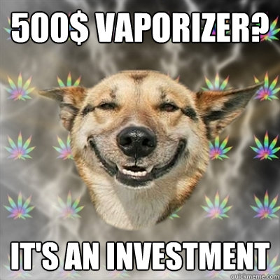 500$ Vaporizer? It's an investment  Stoner Dog