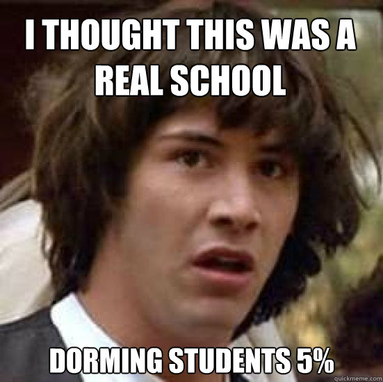 i thought this was a real school dorming students 5%  conspiracy keanu