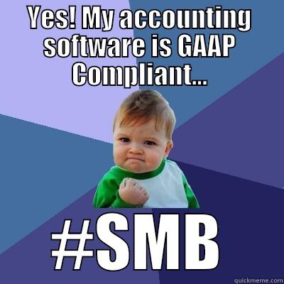 YES! MY ACCOUNTING SOFTWARE IS GAAP COMPLIANT... #SMB Success Kid