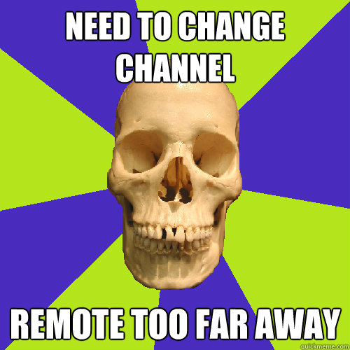 Need to change channel Remote too far away - Need to change channel Remote too far away  Lazy Bones