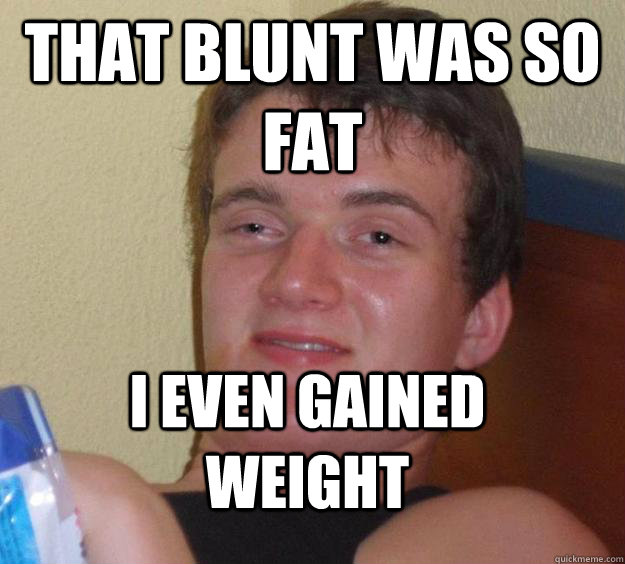 that blunt was so fat i even gained weight  10 Guy