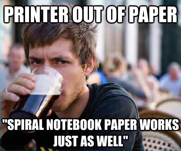 Printer out of paper 