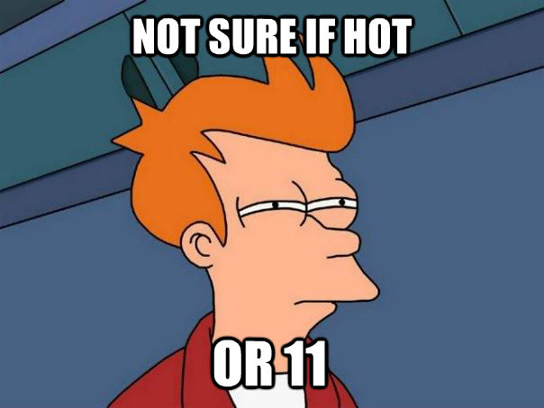 NOT SURE IF HOT OR 11 - NOT SURE IF HOT OR 11  Futurama Fry