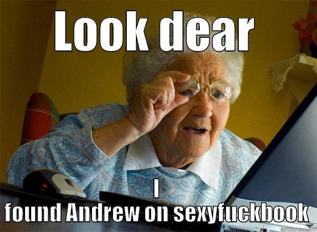 Sexyfuckbook joke - LOOK DEAR I FOUND ANDREW ON SEXYFUCKBOOK Grandma finds the Internet