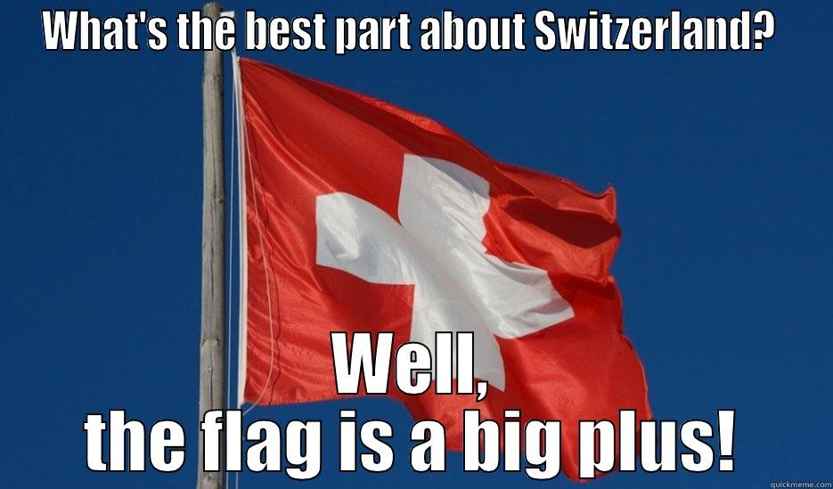 Seeing as it's Olympic time, a joke. - WHAT'S THE BEST PART ABOUT SWITZERLAND?  WELL, THE FLAG IS A BIG PLUS! Misc