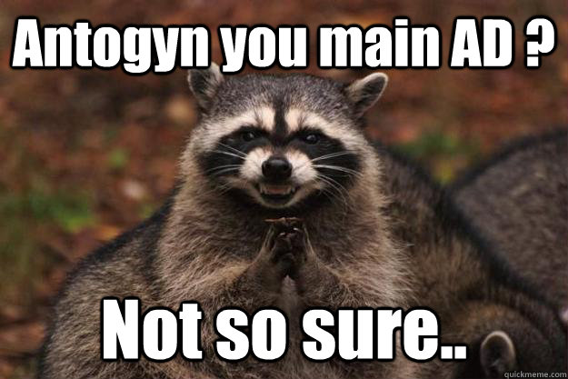 Antogyn you main AD ? Not so sure.. - Antogyn you main AD ? Not so sure..  Evil Plotting Raccoon