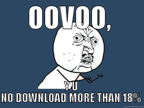 OOVOO, Y U NO DOWNLOAD MORE THAN 18% Y U No