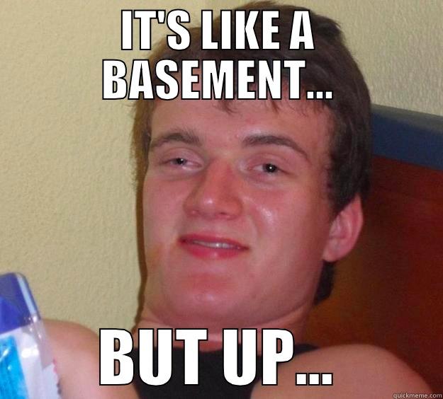 IT'S LIKE A BASEMENT... BUT UP... 10 Guy