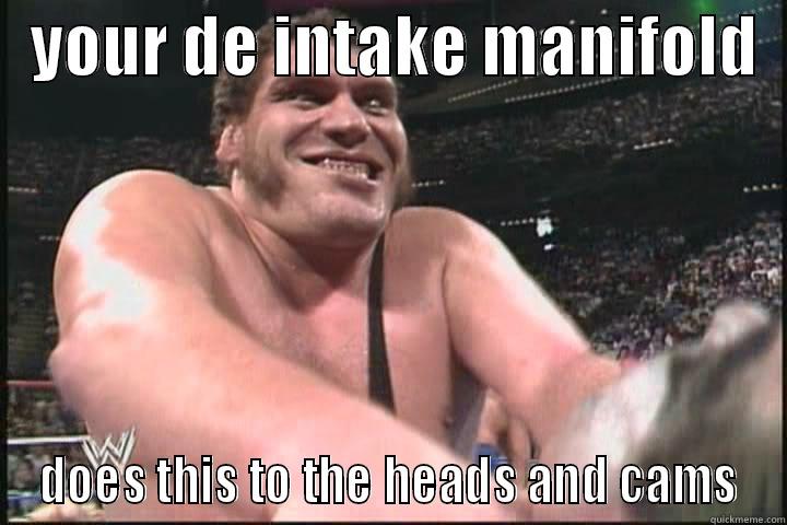 your de intake manifold -   YOUR DE INTAKE MANIFOLD   DOES THIS TO THE HEADS AND CAMS Misc