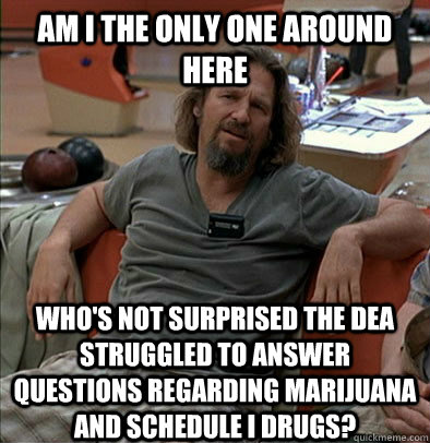 am i the only one around here who's not surprised the dea struggled to answer questions regarding marijuana and schedule I drugs?  The Dude