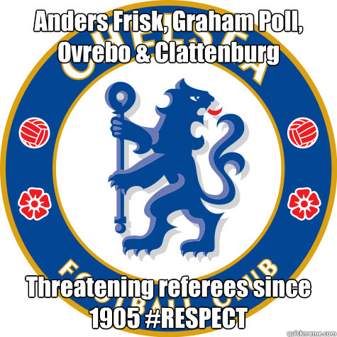 Anders Frisk, Graham Poll, Ovrebo & Clattenburg Threatening referees since 1905 #RESPECT   