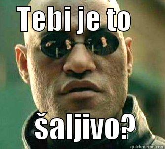    TEBI JE TO              ŠALJIVO?     Matrix Morpheus