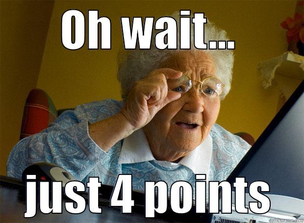 OH WAIT... JUST 4 POINTS Grandma finds the Internet