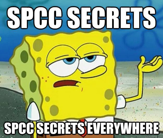 SPCC SECRETS SPCC SECRETS EVERYWHERE  Tough Spongebob