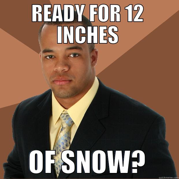 12 INCHES - READY FOR 12 INCHES OF SNOW? Successful Black Man