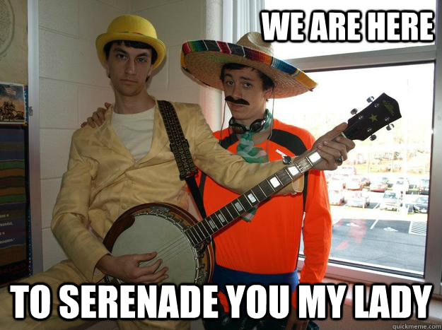 We are here  To serenade you my lady - We are here  To serenade you my lady  Wacky Serenaders