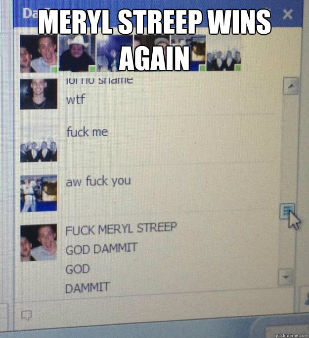 Meryl Streep Wins Again   Our reaction to Meryl Streep winning