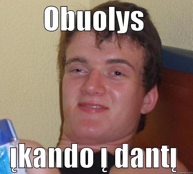 OBUOLYS ĮKANDO Į DANTĮ 10 Guy