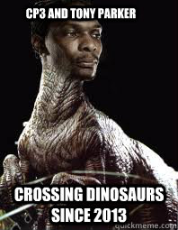 cp3 and tony parker crossing dinosaurs since 2013  