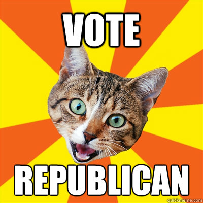 Vote Republican  Bad Advice Cat