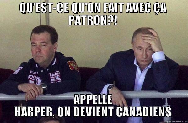 QU'EST-CE QU'ON FAIT AVEC ÇA PATRON?! APPELLE HARPER, ON DEVIENT CANADIENS Misc