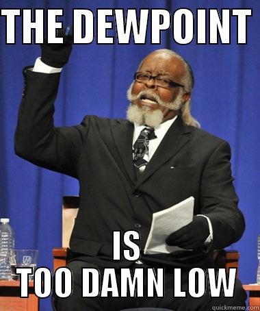 THE DEWPOINT  IS TOO DAMN LOW The Rent Is Too Damn High