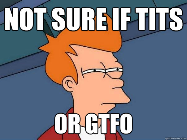 Not sure if Tits or GTFO  Futurama Fry