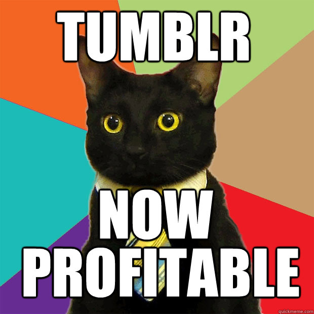 TUMBLR PROFITABLE NOW  Business Cat