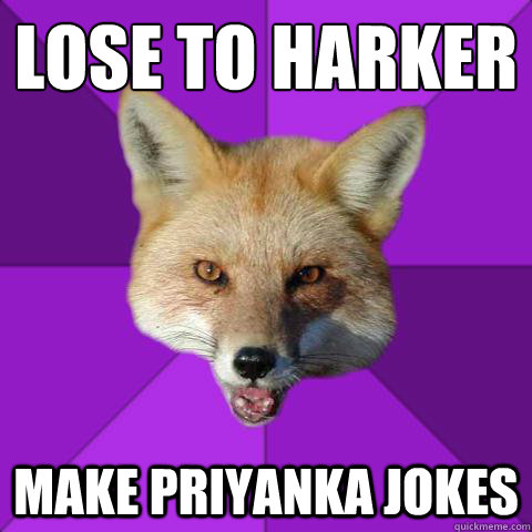 Lose to Harker Make Priyanka jokes  Forensics Fox