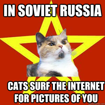 IN SOVIET RUSSIA CATS SURF THE INTERNET FOR PICTURES OF YOU  Lenin Cat