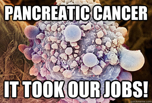 Pancreatic Cancer It took our Jobs!  Scumbag Cancer