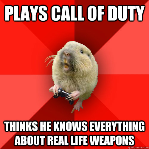 Plays call of duty Thinks he knows everything about real life weapons - Plays call of duty Thinks he knows everything about real life weapons  Gaming Gopher